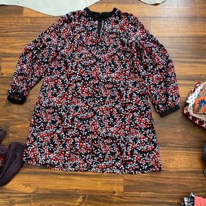 L Loft Long Sleeve Above the Knee Dress